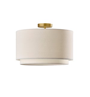 Adesso Finley Double Layer Flush Mount Antique Brass (5303-21)