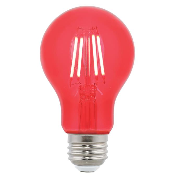 Westinghouse 4.5A19/FilamentLED/R 4.5W A19 Filament LED Red E26 Medium Base 120V (5330000)