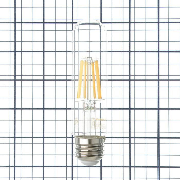 Westinghouse 8T10/FilamentLED/DIM/CL/27 8W T10 Filament LED Dimmable Clear 2700K 1000Lm E26 Medium Base 120V (5342000)