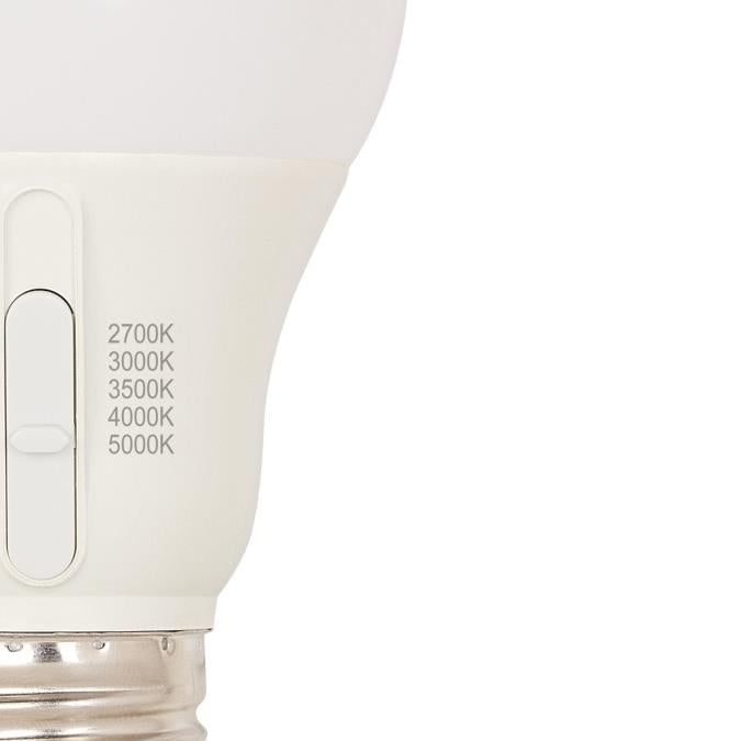 Westinghouse 5.5OMNIA19/LED/DIM/SW/27-50 5.5W Omni LED A19 Bulb Medium E26 Base CCT Selectable 2700K/3000K/3500K/4000K/5000K 80 CRI 120V Dimmable (5343000)