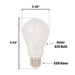 Westinghouse 9OMNIA19/LED/DIM/SW/27-50 9W Omni LED A19 Bulb Medium E26 Base CCT Selectable 2700K/3000K/3500K/4000K/5000K 80 CRI 120V Dimmable (5344000)