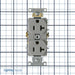 Leviton Duplex Receptacle Outlet Heavy-Duty Industrial Spec Grade Smooth Face 20 Amp 125V Back Or Side Wire NEMA 5-20R Gray (5352-GY)