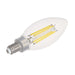 Westinghouse 5.5B11/FilamentLED/DIM/CL/CB/27 5.5W LED B11 Dimmable Filament Bulb Candelabra E12 Base 800Lm 2700K 120V 80 CRI Clear (5357000)