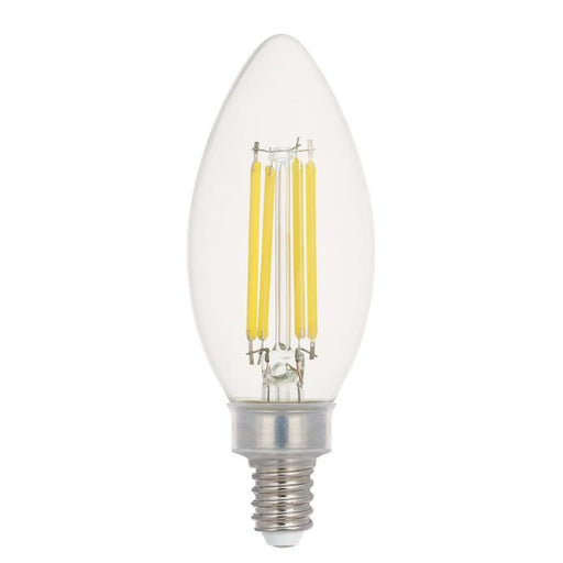 Westinghouse 5.5B11/FilamentLED/DIM/CL/CB/27 5.5W LED B11 Dimmable Filament Bulb Candelabra E12 Base 800Lm 2700K 120V 80 CRI Clear (5357000)