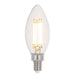 Westinghouse 5.5B11/FilamentLED/DIM/CL/CB/27 5.5W LED B11 Dimmable Filament Bulb Candelabra E12 Base 800Lm 2700K 120V 80 CRI Clear (5357000)