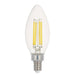 Westinghouse 5.5B11/FilamentLED/DIM/CL/CB/30 5.5W LED B11 Dimmable Filament Bulb Candelabra E12 Base 800Lm 3000K 120V 80 CRI Clear (5358000)