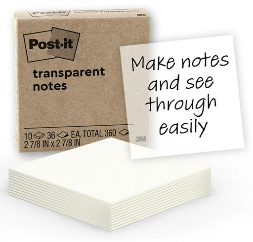 3M Post-It Transparent Notes 600-TRSPT-10PK (3M-7100303439)