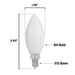 Westinghouse 5.5B11/FilamentLED/DIM/SW/CB/30 5.5W LED B11 Dimmable Filament Bulb Candelabra E12 Base 800Lm 3000K 120V 80 CRI (5360000)