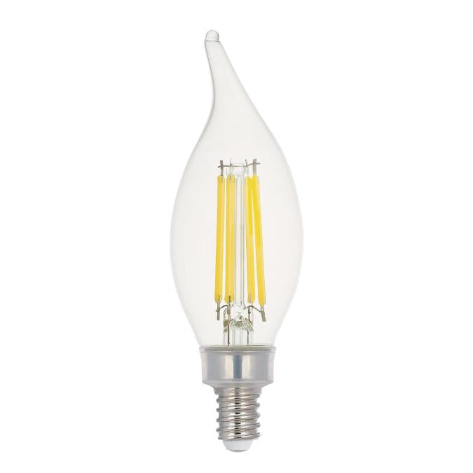 Westinghouse 5.5CA11/FilamentLED/DIM/CL/CB/27 5.5W LED CA11 Dimmable Filament Bulb Candelabra E12 Base 800Lm 2700K 80 CRI 120V Clear (5361000)