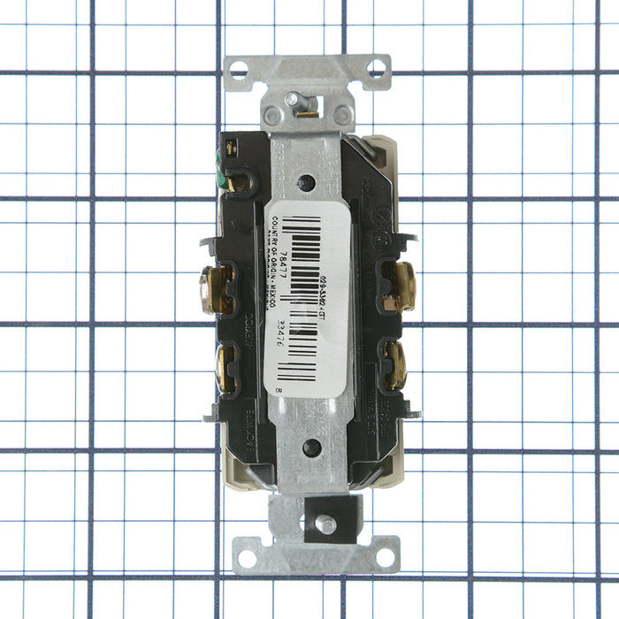 Leviton Isolated Ground Duplex Receptacle Outlet Heavy-Duty Industrial Spec Grade Smooth Face 20 Amp 125V Back Or Side Wire Light Almond (5362-IGT)