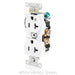Leviton Duplex Receptacle Outlet Heavy-Duty Industrial Spec Grade Split-Circuit One Outlet Marked Controlled 20A/125V Back Or Side Wire Green (5362-S1N)