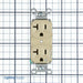 Pass And Seymour 20A Half Controlled Duplex Receptacle Ivory (5362CHI)