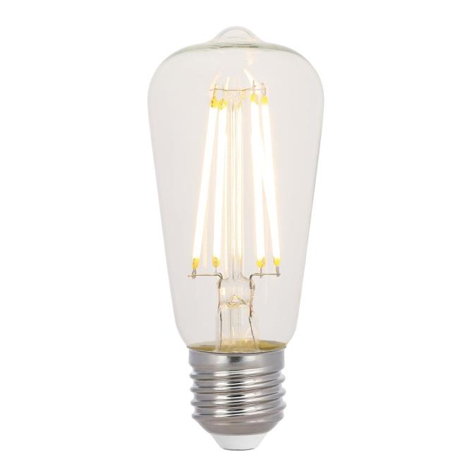 Westinghouse 8ST15/FilamentLED/DIM/CL/27 8W LED ST15 Dimmable Filament Bulb Medium E26 Base 1000Lm 2700K 80 CRI 120V Clear (5363000)