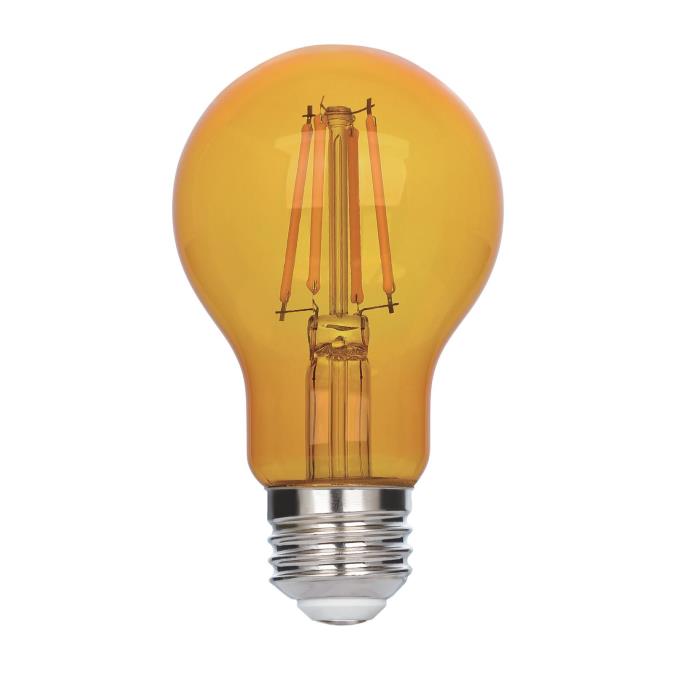 Westinghouse 4.5W LED Filament A19 Bulb Medium E26 Base Yellow 360 Degree Beam Angle 120V (5366000)