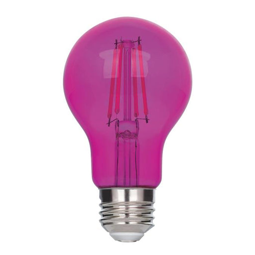 Westinghouse 4.5W LED Filament A19 Bulb Medium E26 Base Pink 360 Degree Beam Angle 120V (5368000)