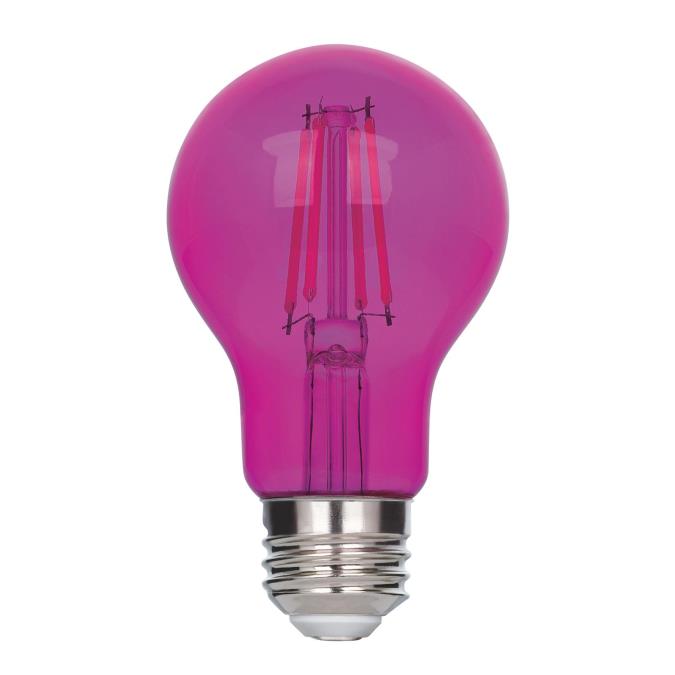 Westinghouse 4.5W LED Filament A19 Bulb Medium E26 Base Pink 360 Degree Beam Angle 120V (5368000)
