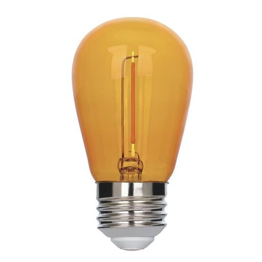 Westinghouse 2W LED Filament S14 Bulb Medium E26 Base Yellow 360 Degree Beam Angle 120V (5369000)