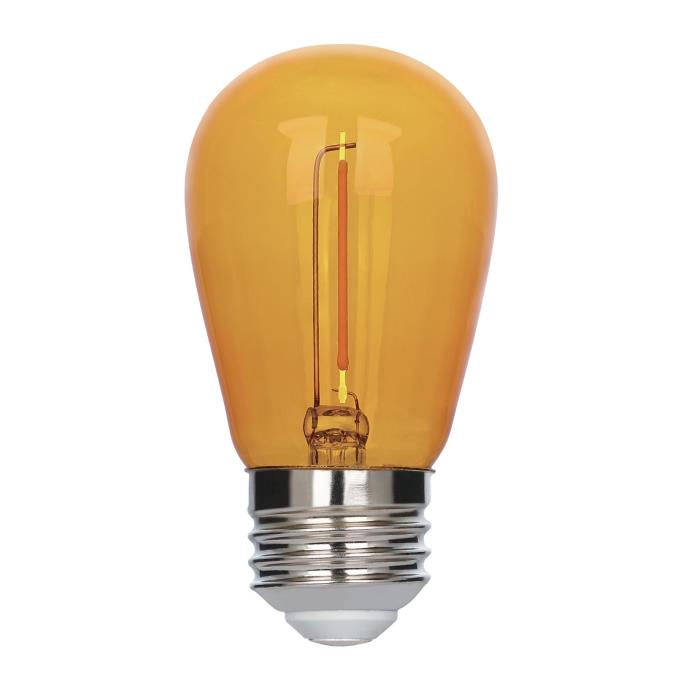 Westinghouse 2W LED Filament S14 Bulb Medium E26 Base Yellow 360 Degree Beam Angle 120V (5369000)