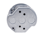 Southwire 4 Inch Round Fan Rated Box 2-1/8 Inch Deep 1/2 Inch Knockout No Bracket (54171-CFNB)