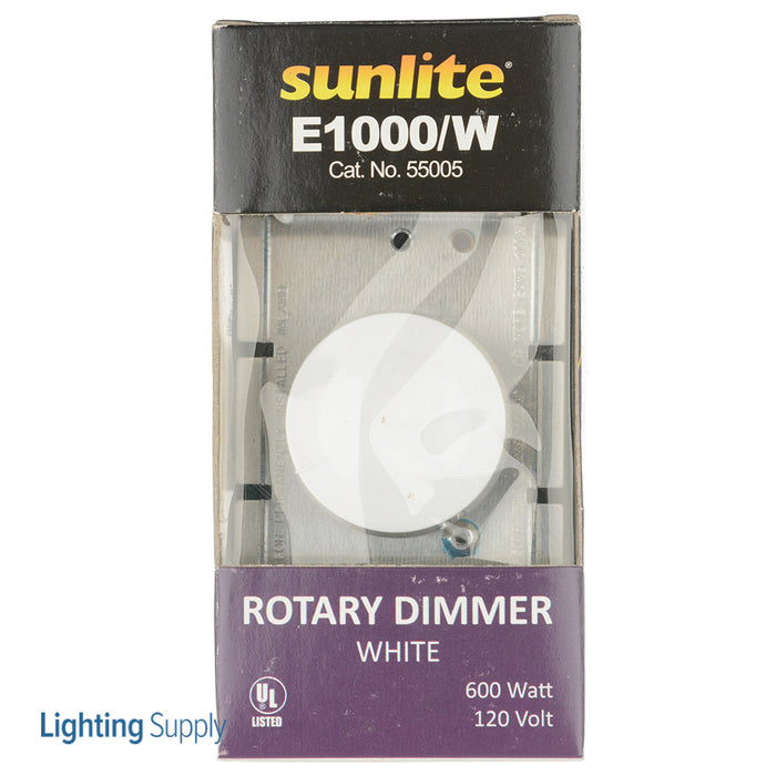 Sunlite E1000/W Rotary Dimmer White (55005-SU)