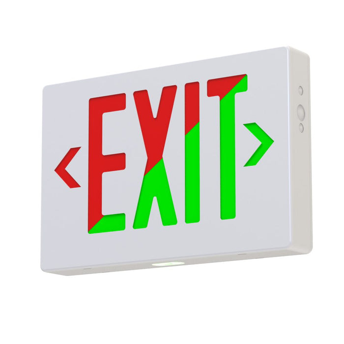 Philips 55SA3W Chloride 55 Series Exit/Emergency With Selectable Red/Green LED AC only 120-277V White (#912401593081)