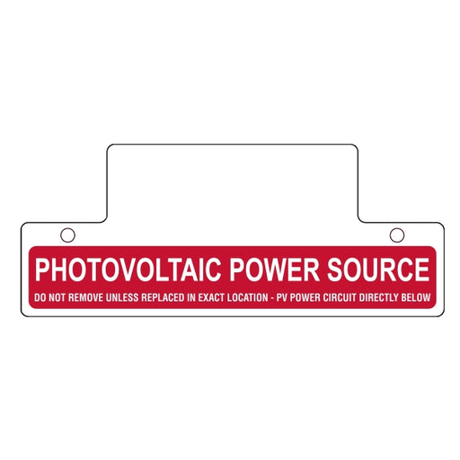 HellermannTyton Solar Marker Non-Adhesive PV Power Source 6.75 Inch X 2.75 Inch Vinyl Red 1 Per Package (596-00257)