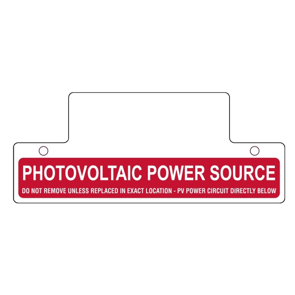 HellermannTyton Solar Marker Non-Adhesive PV Power Source 6.75 Inch X 2.75 Inch Vinyl Red 1 Per Package (596-00257)