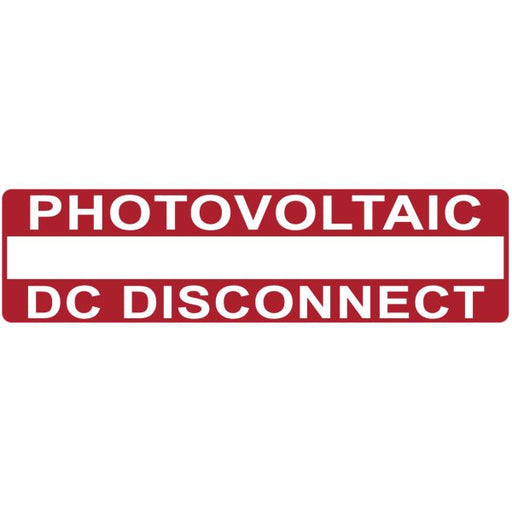 HellermannTyton Solar Label Printable 2017 Code Photovoltaic DC Disconnect 3.75 Inch X 1.0 Inch Polyester Red 10 Per Package (596-00854)