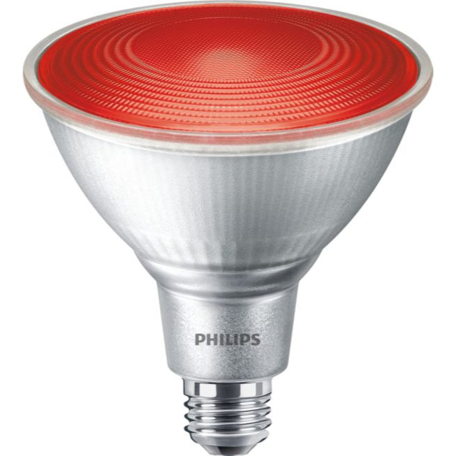 Philips 13.5PAR38/PER/RED/G/E26/ND/ULW 3/1PF 568295 13.5W LED Party Spot PAR38 Lamp Red E26 Base Non-Dimmable (929001306863)