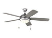 Generation Lighting Discus 52 Inch Ceiling Fan 120V 2700K 90 CRI 715Lm Painted Brushed Steel (5DIW52PBSD)