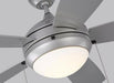 Generation Lighting Discus 52 Inch Ceiling Fan 120V 2700K 90 CRI 715Lm Painted Brushed Steel (5DIW52PBSD)