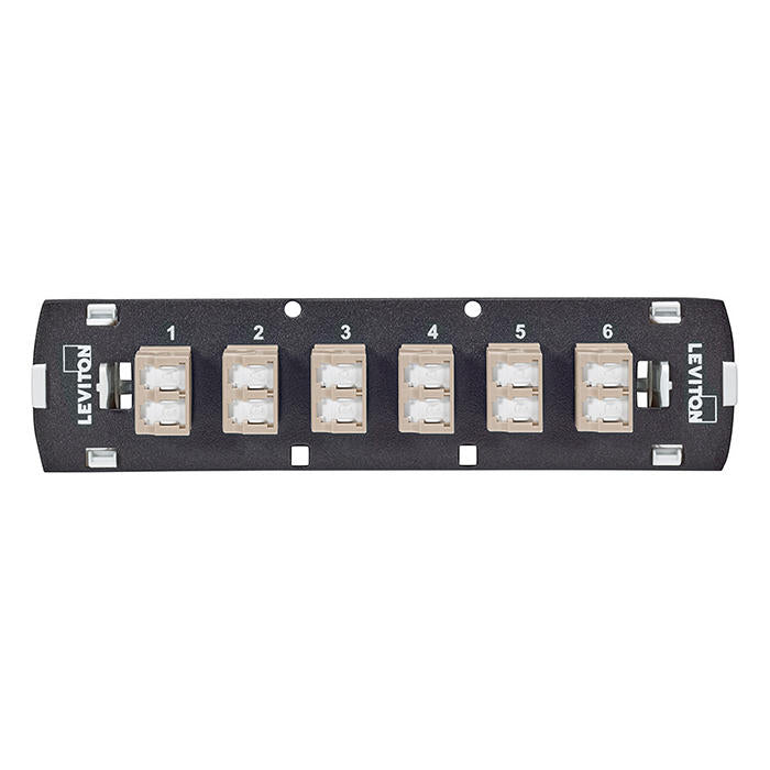 Leviton SDX Shuttered LC Fiber Adapter Plate 12-Fiber OM1 Duplex LC Beige (5F100-S2I)