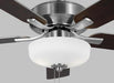 Generation Lighting Linden 52 Inch Ceiling Fan 120V 90 CRI 800Lm Brushed Steel (5LD52BSD)