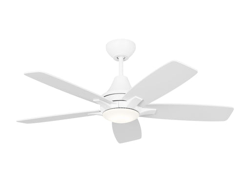 Generation Lighting Lowden 44 LED Ceiling Fan In Matte White With Matte White Blades And Light Kit(5LWDR44RZWD)