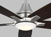 Generation Lighting Lowden 52 Inch Ceiling Fan 120V 3000K 90 CRI 715Lm Brushed Steel (5LWDR52BSD)