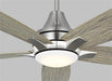 Generation Lighting Lowden 52 Inch Ceiling Fan 120V 3000K 90 CRI 715Lm Brushed Steel (5LWDR52BSLGD)