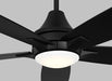 Generation Lighting Lowden 52 Inch Ceiling Fan 120V 3000K 90 CRI 715Lm Midnight Black (5LWDR52MBKD)