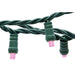 American Lighting LED Light String 25 Foot Length 4.8W 50 LEDs Per String 6 Inch Spacing Green Wire 120V Pink (5mm-50/6-G-PI-S)