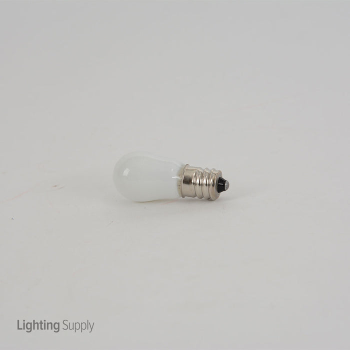 Standard 6W S6 Incandescent 130V Candelabra E12 Base Ceramic White Indicator Bulb (6S6W/130V/CS)