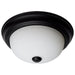 SATCO/NUVO 11 Inch LED Flush Mount Fixture 120V 60W Maximum Matte Black (60-127)