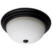 SATCO/NUVO 15 Inch LED Flush Mount Fixture 120V 60W Maximum Matte Black (60-129)