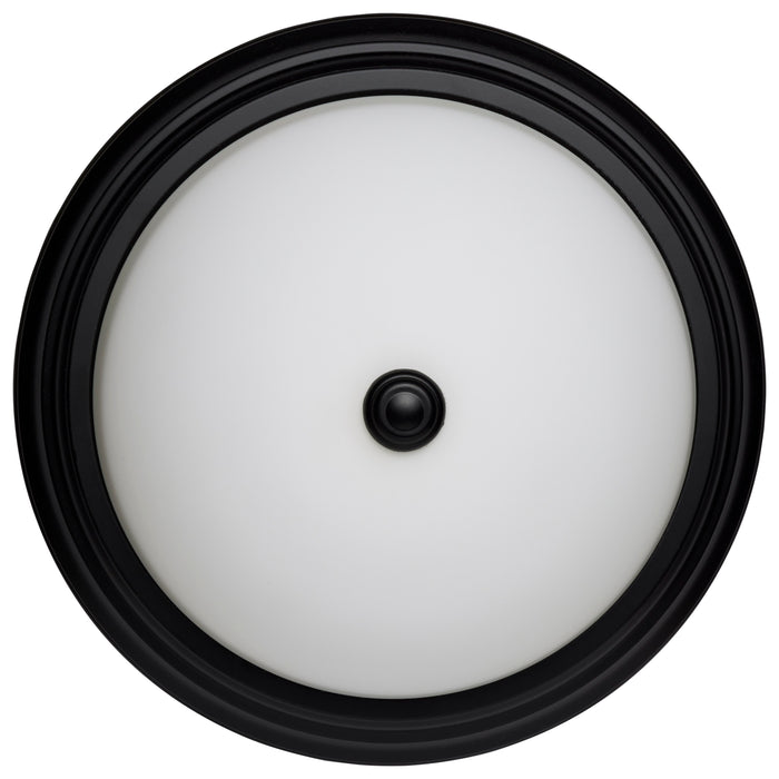 SATCO/NUVO 15 Inch LED Flush Mount Fixture 120V 60W Maximum Matte Black (60-129)