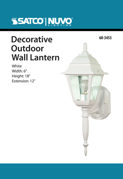 SATCO/NUVO Briton 1-Light 18 Inch Wall Lantern With Clear Seed Glass Color (60-3453)
