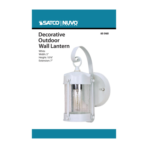 SATCO/NUVO 1-Light 10-5/8 Inch Wall Lantern Piper Lantern With Clear Seed Glass Color (60-3460)