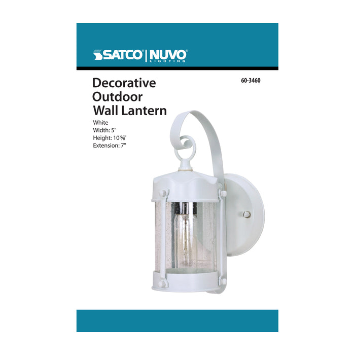 SATCO/NUVO 1-Light 10-5/8 Inch Wall Lantern Piper Lantern With Clear Seed Glass Color (60-3460)