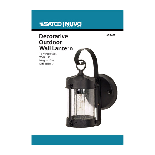 SATCO/NUVO 1-Light 10-5/8 Inch Wall Lantern Piper Lantern With Clear Seed Glass Color (60-3462)