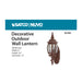SATCO/NUVO Central Park 1-Light 20 Inch Wall Lantern With Clear Beveled Glass Color (60-3468)