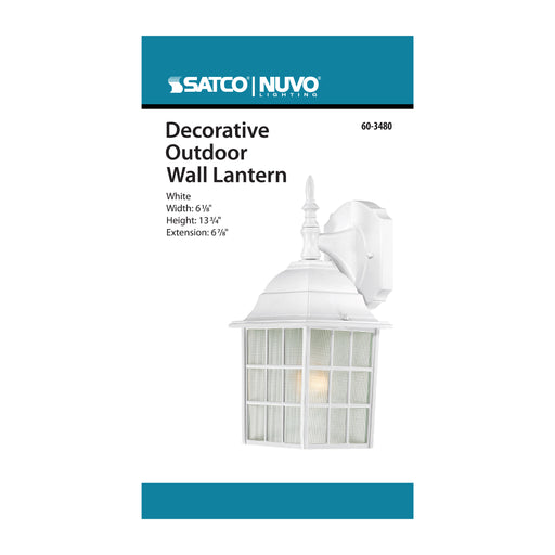 SATCO/NUVO Adams 1-Light 14 Inch Outdoor Wall With Frosted Glass Color (60-3480)
