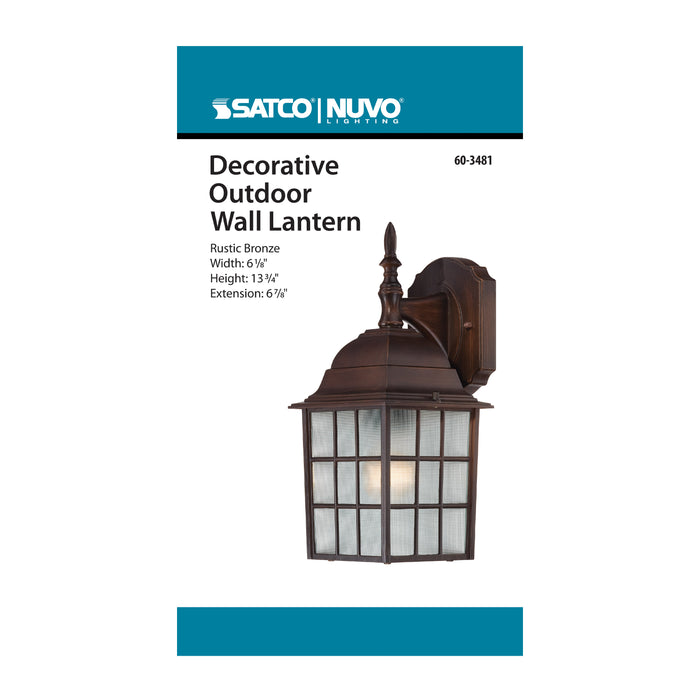 SATCO/NUVO Adams 1-Light 14 Inch Outdoor Wall With Frosted Glass Color (60-3481)
