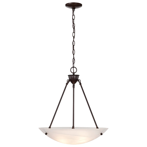 SATCO/NUVO 3-Light 23 Inch Pendant Alabaster Glass Bowl (60-371)